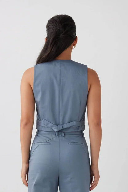 Rose Velvet - Cotton Twill Annie Button Vest - Rack Hunt