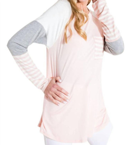 Colorblock Multicolored Longsleeve Top