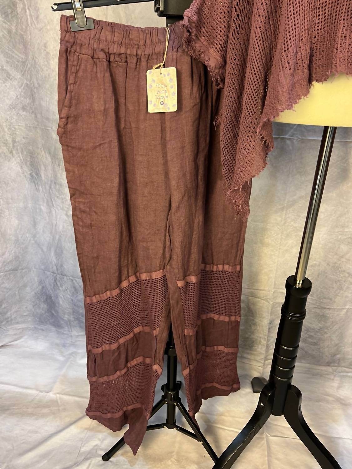 Urban Mangoz - Women's Linen Crochet Pants - Rack Hunt