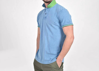 Jacquard Polo With Double Sided Print Collar