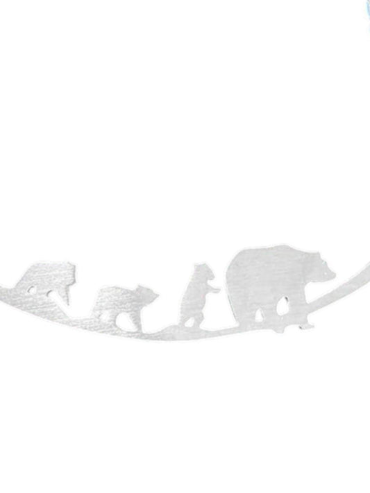 Close 2 Ur Heart - Women's Mother Bear With 3 Cubs Stainless Steel Necklace - Rack Hunt -
