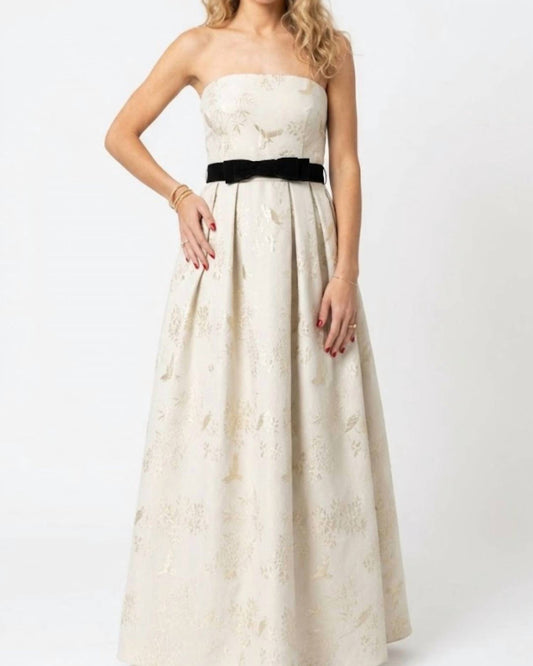 Strapless Dress With Bow Accent