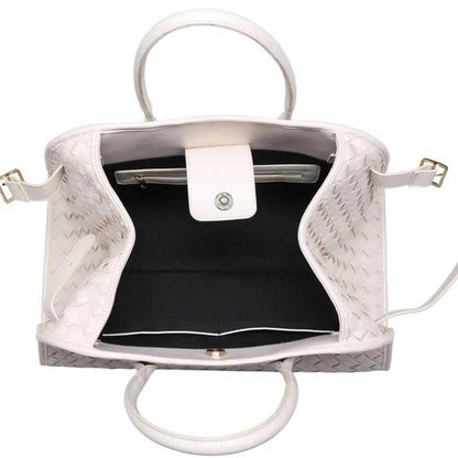 Women's Rhonda Woven Vegan Leather Tote Bag