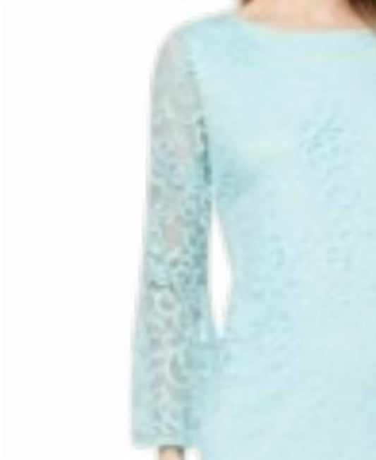 Lace Bell Sleeve Sheath Dress