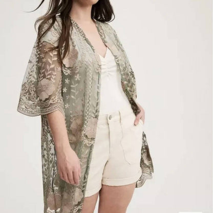 Women's Floral Lace Kimono