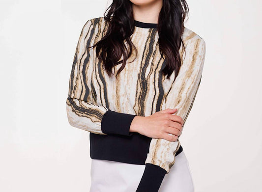 Patterned Long Sleeve Top