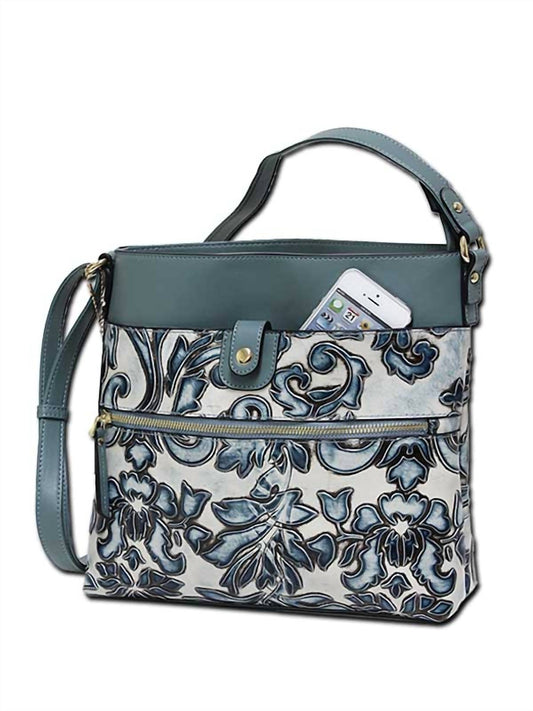 Women's Mirabelle Tooled Embossed Leather Crossbody Bag