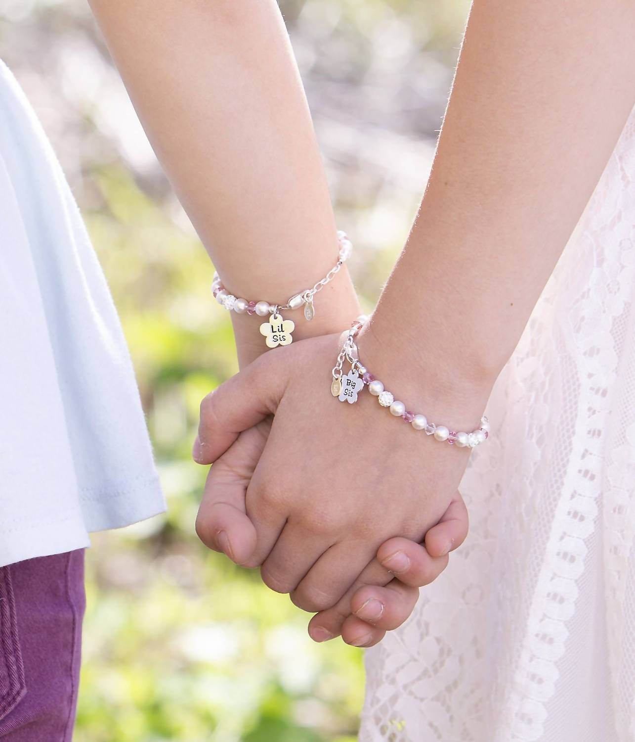 Cherished Moments - Sterling Silver Big Sis Bracelet With Flower Charm - Rack Hunt -