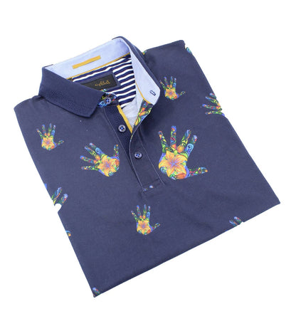 Men's Colorful Floral Palm Print Polo