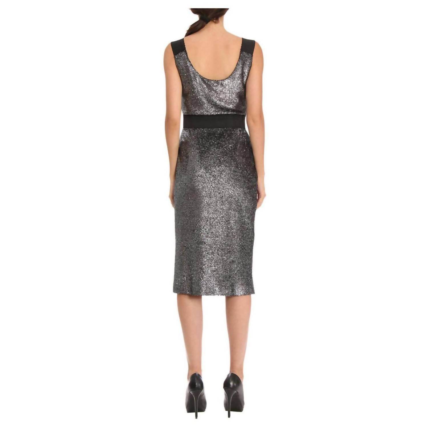 Boutique Moschino - Boucle Metallic Sheath Dress - Rack Hunt -