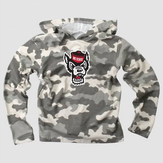 Kid's North Carolina State Camo Hoodie