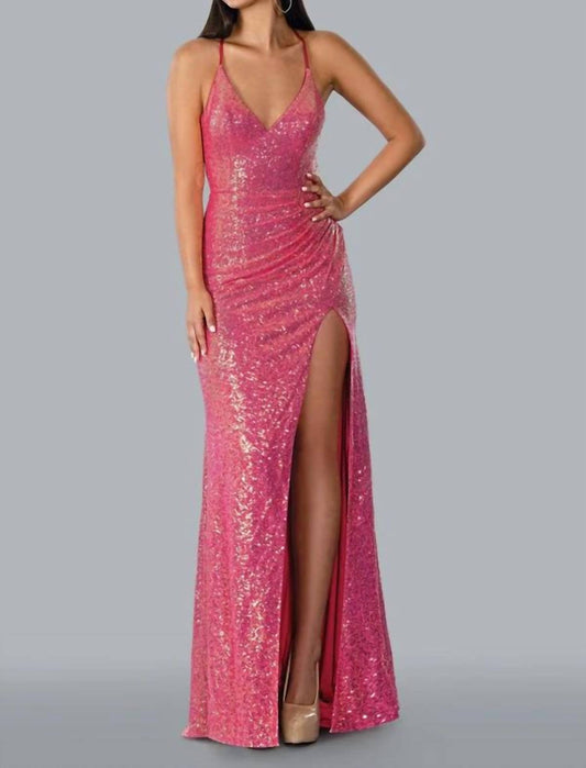 Long Sexy Sparkling Evening Gown