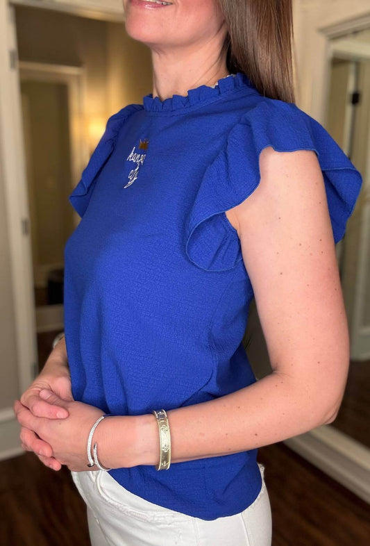 Elby Designs Apparel - Mock Neck Ruffle Blouse - Rack Hunt