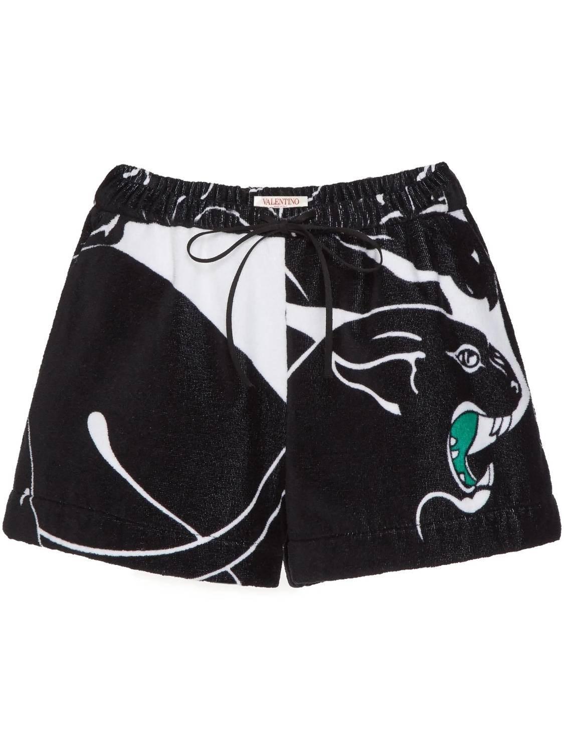 Valentino - Women's Panther Terry Cloth Shorts - Rack Hunt