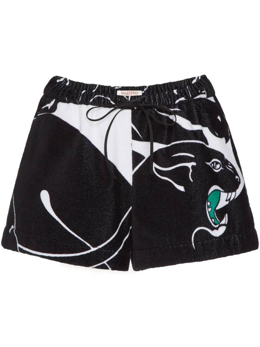 Valentino - Women's Panther Terry Cloth Shorts - Rack Hunt