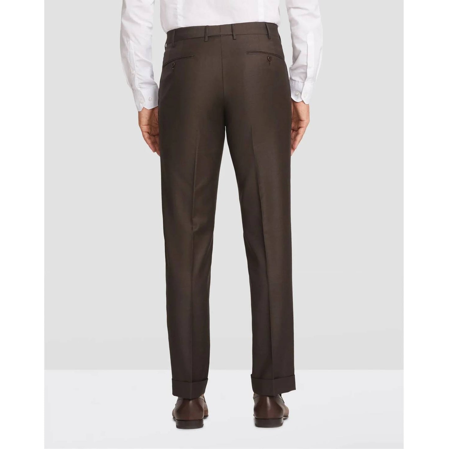 Parker Flat Front Sharkskin Wool Trouser