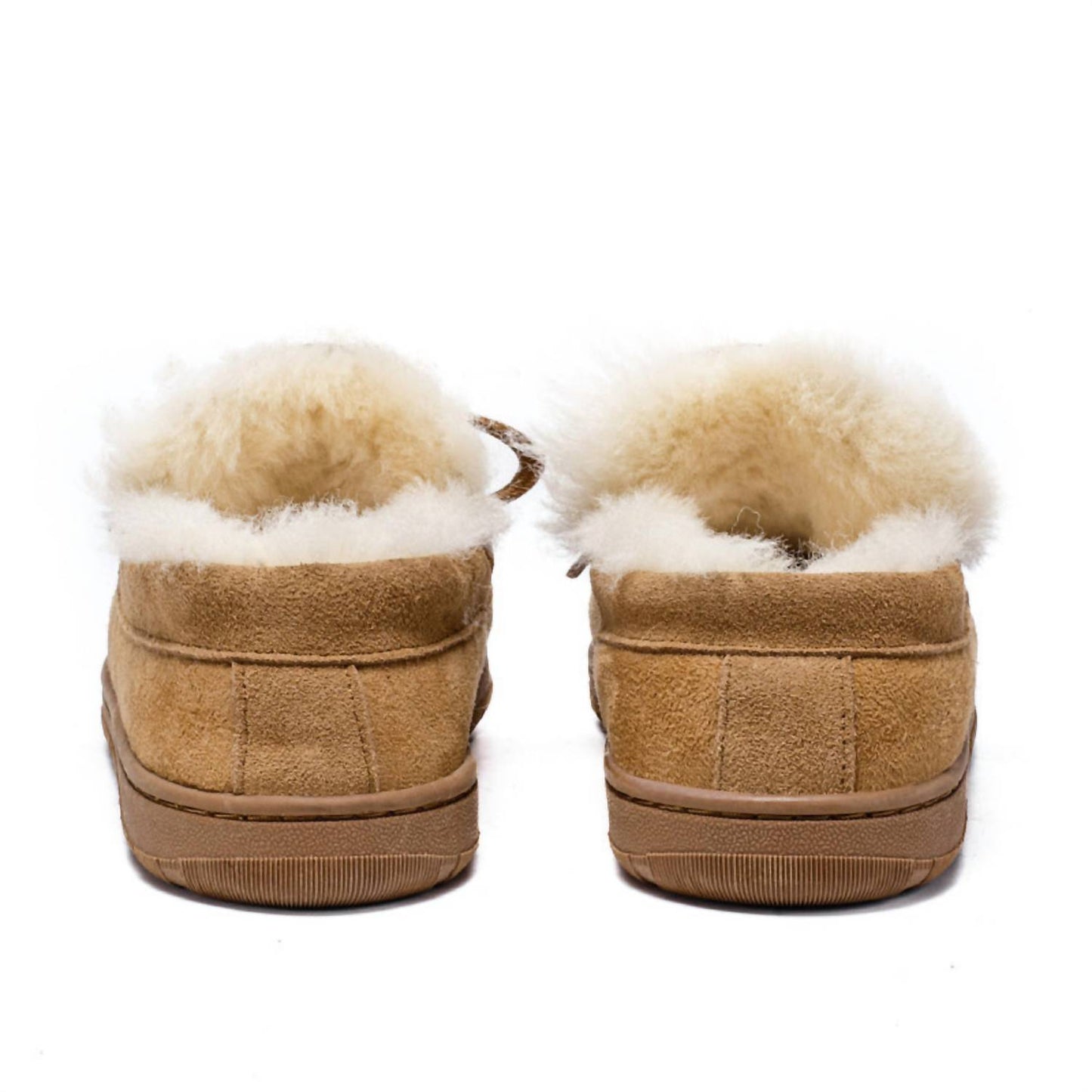 Men's Shearling And Suede Moccasin Slippers