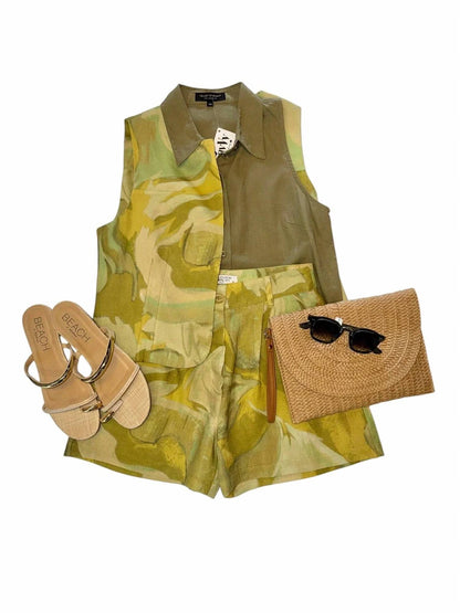 Women's Printed Linen Shorts