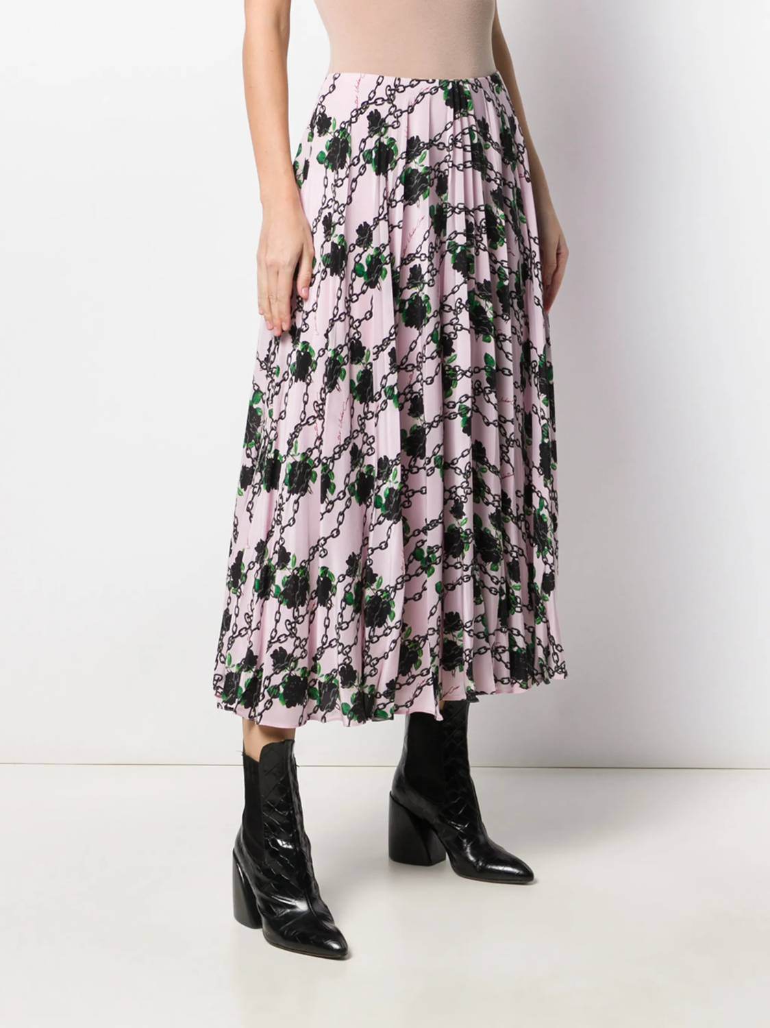 Valentino - Print Silk Pleated Skirt - Rack Hunt