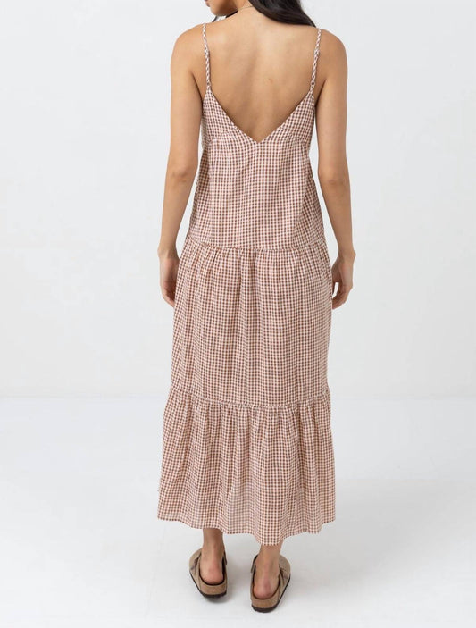 Women's Lola Check Tiered Midi Dress