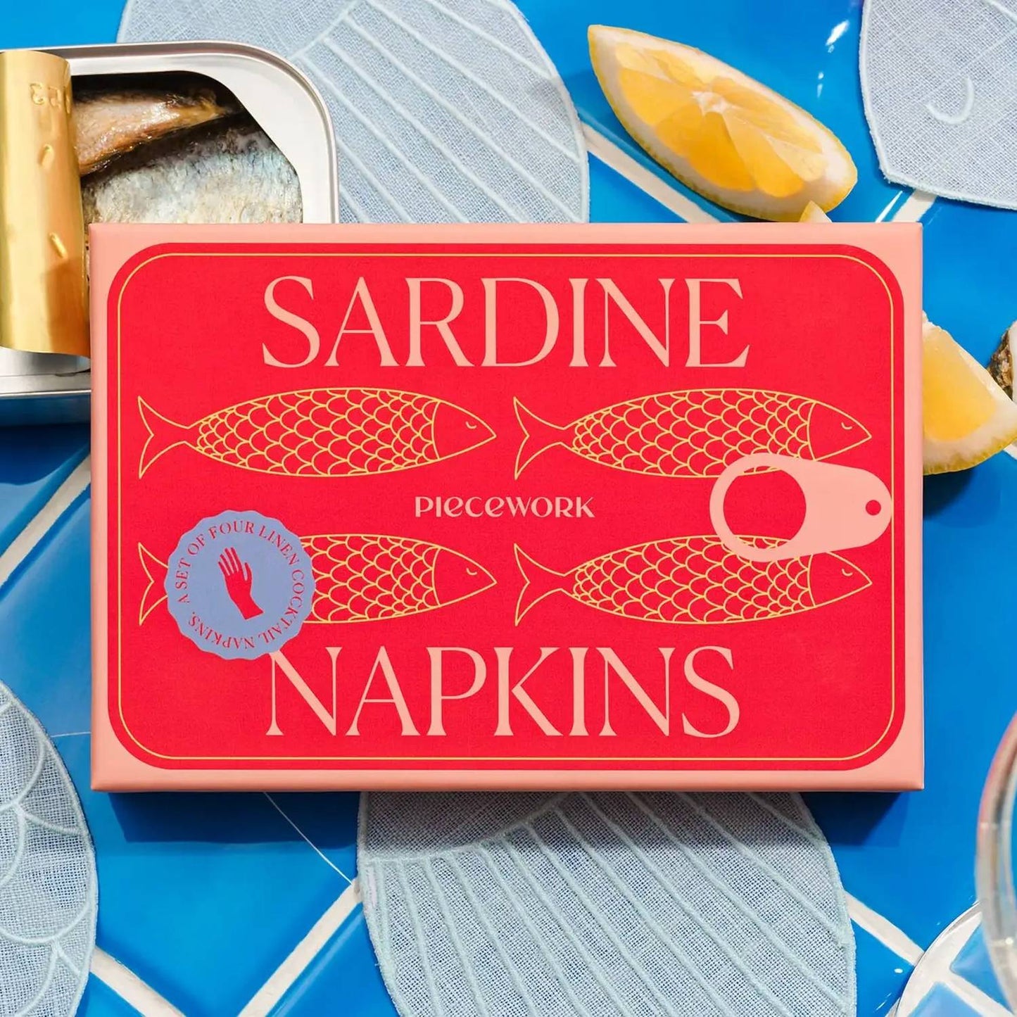 Sardine Cocktail Napkins - Set Of 4