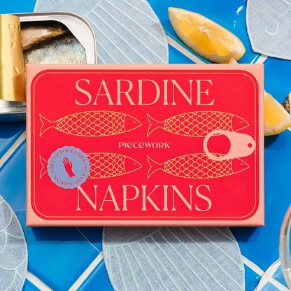 Sardine Cocktail Napkins - Set Of 4