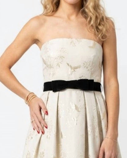 Strapless Dress With Bow Accent