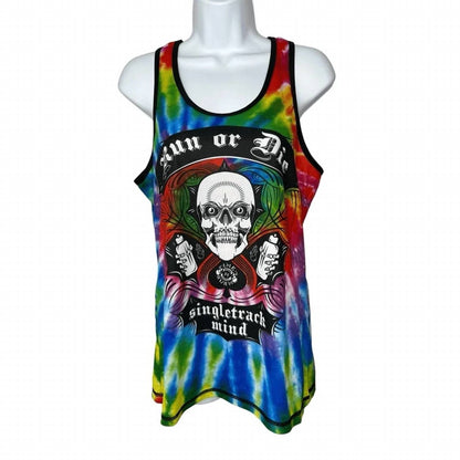 Women's Run Of Die Tie Dye Sunflower Singlet