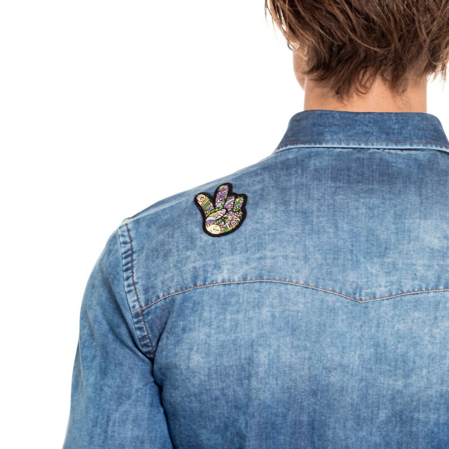 Happy Days Patched Denim Shirt
