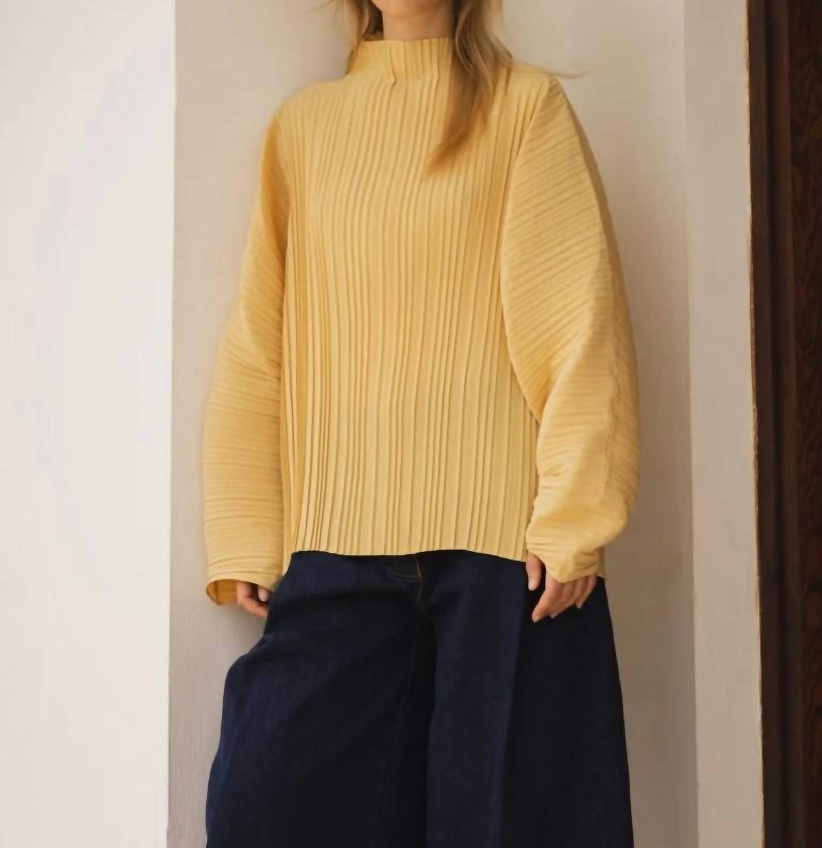 Women's Sculpted Pleated Blouse