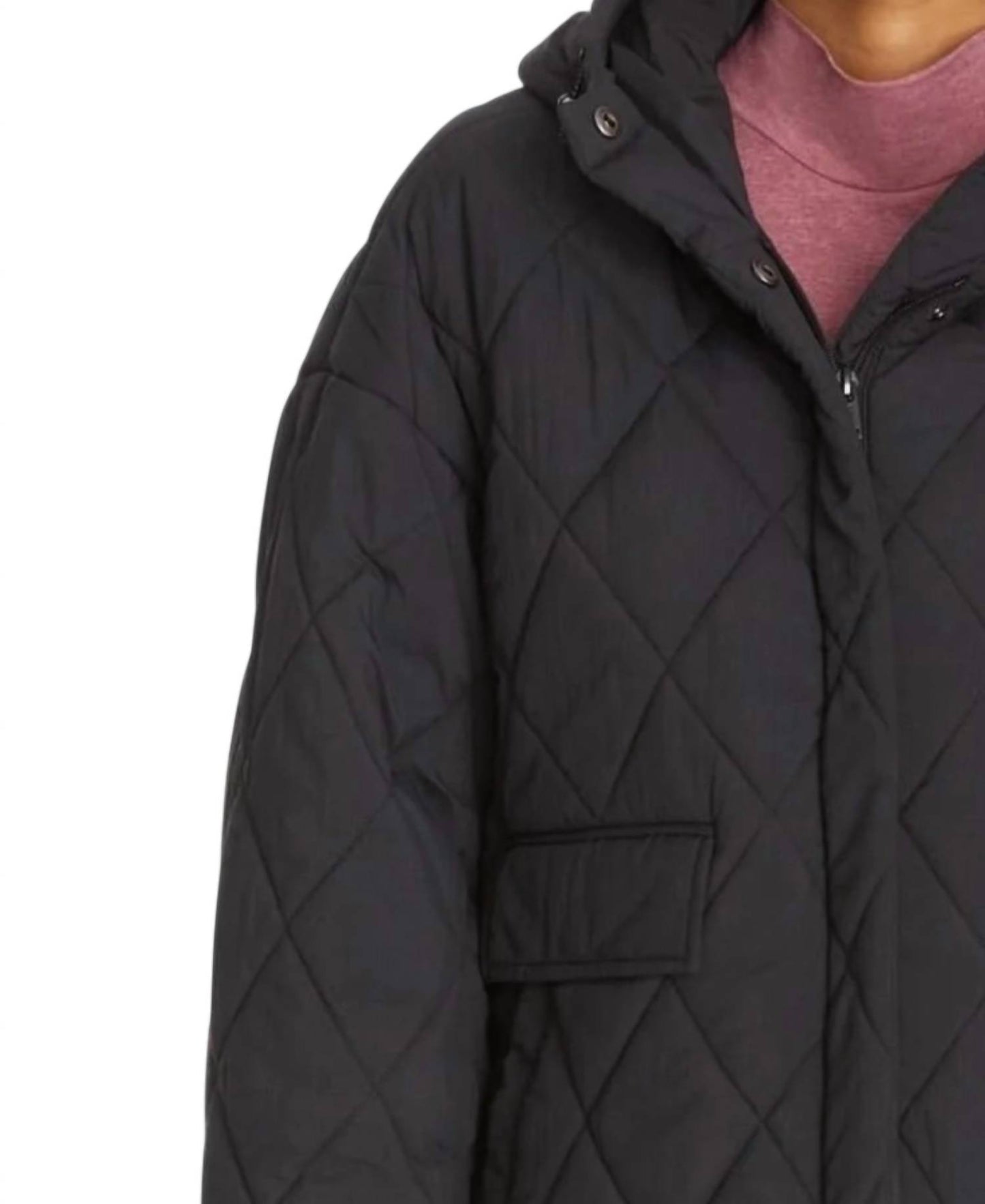 Women's High-low Quilted Outdoor Puffer Jacket