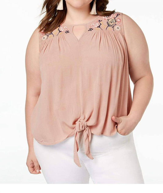 Women's Plus Size Embroidered Top