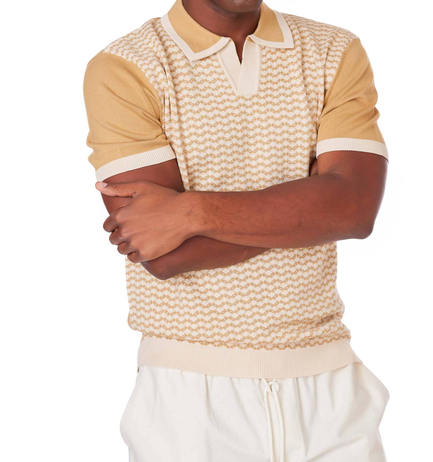 Men's Textured Polo Shirt