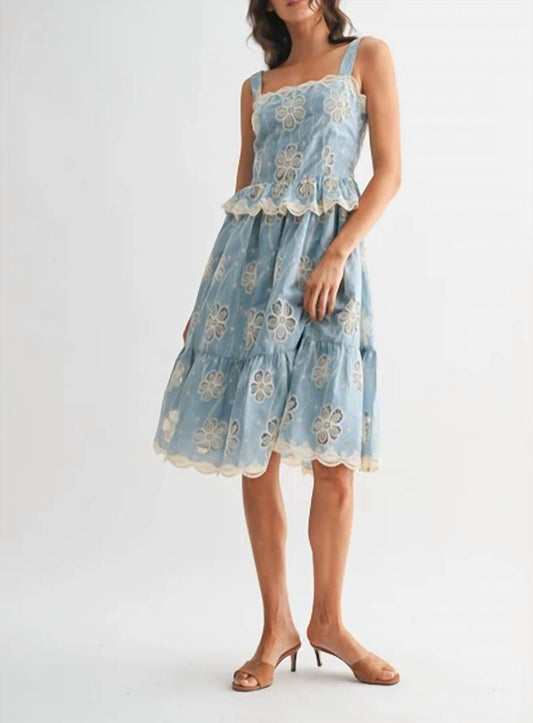 Floral Lace A-line Midi Dress