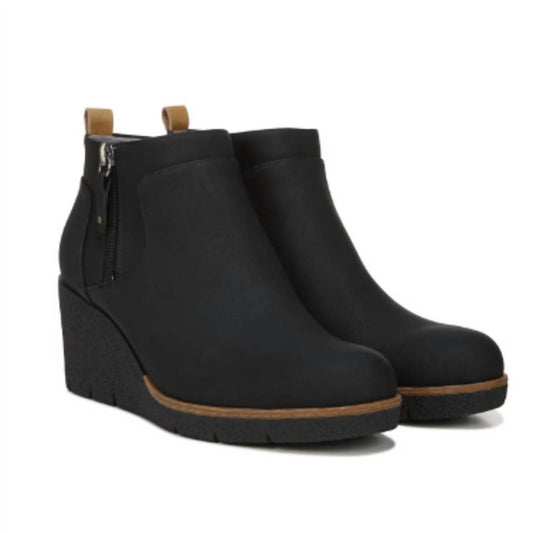 Women's Faux Leather Bianca Wedge Bootie Shoes