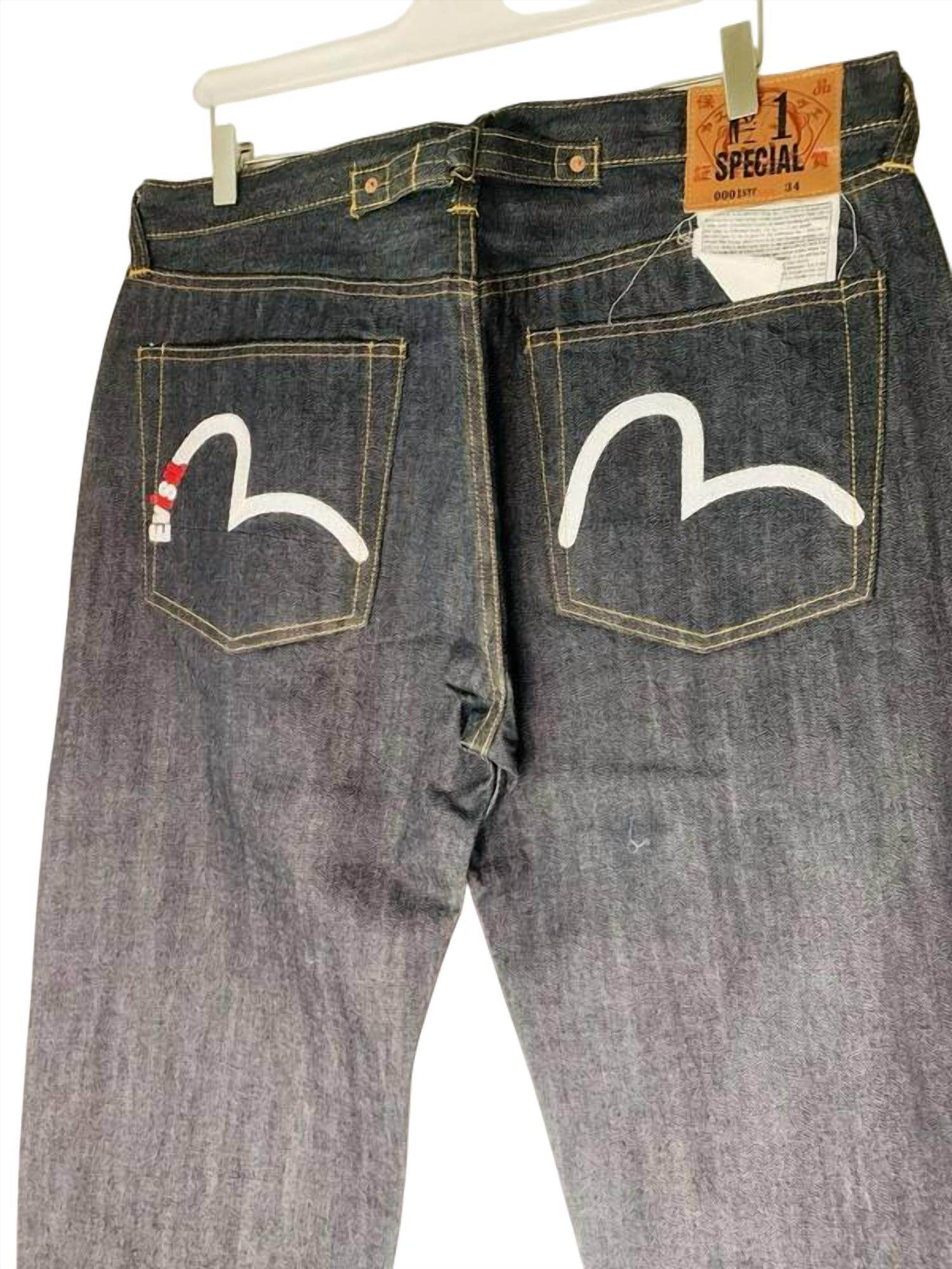 Evisu - Men Japanese Selvedge Baggy Jeans With Seagull Logo - Rack Hunt -
