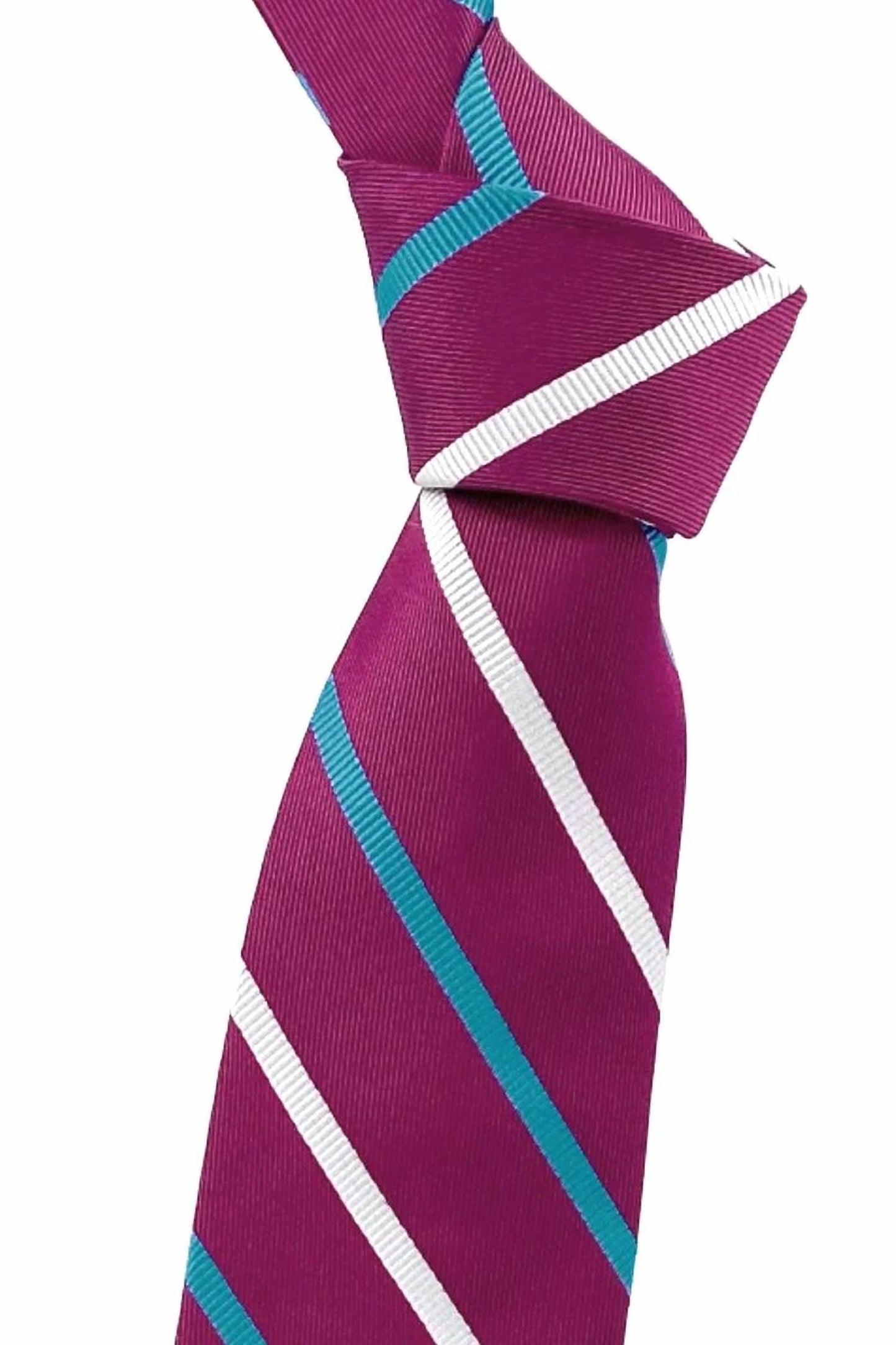 Men's Multi-textured Stripe Woven Silk Tie
