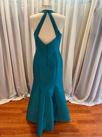 Women's Satin Twill Halter Gown