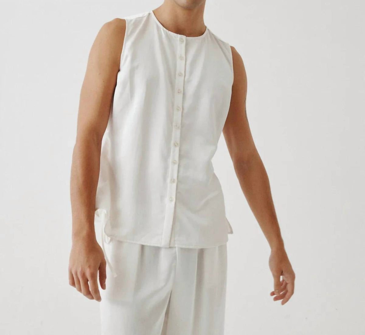SATIN LINEN TUNIC