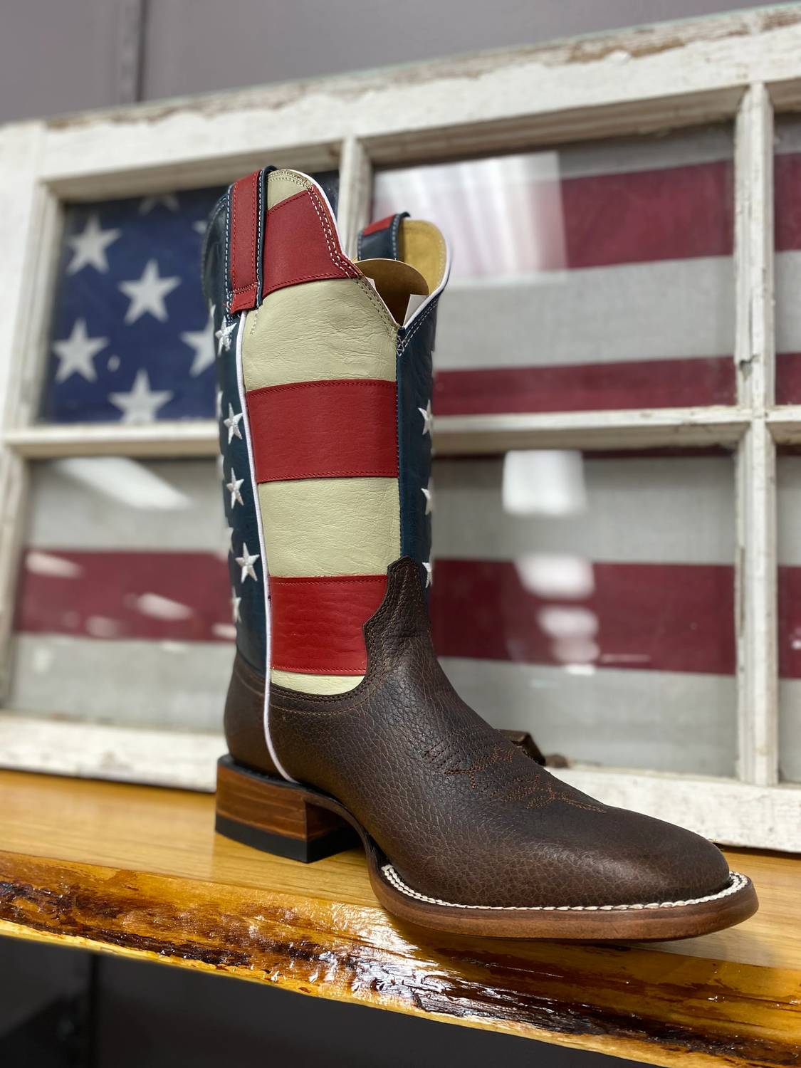 Women's Patriotic Leather Boots