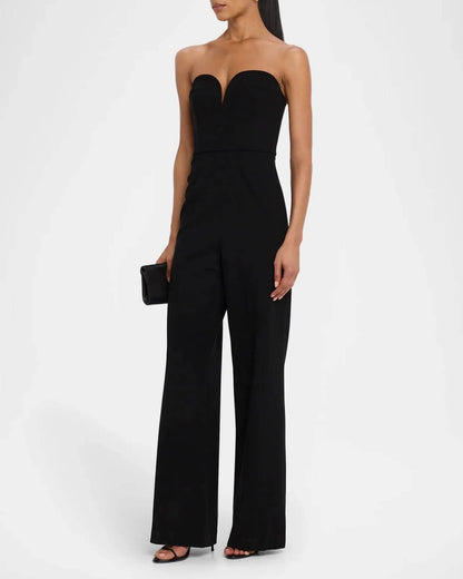 Evening Jumpsuit with Sweetheart Neckline