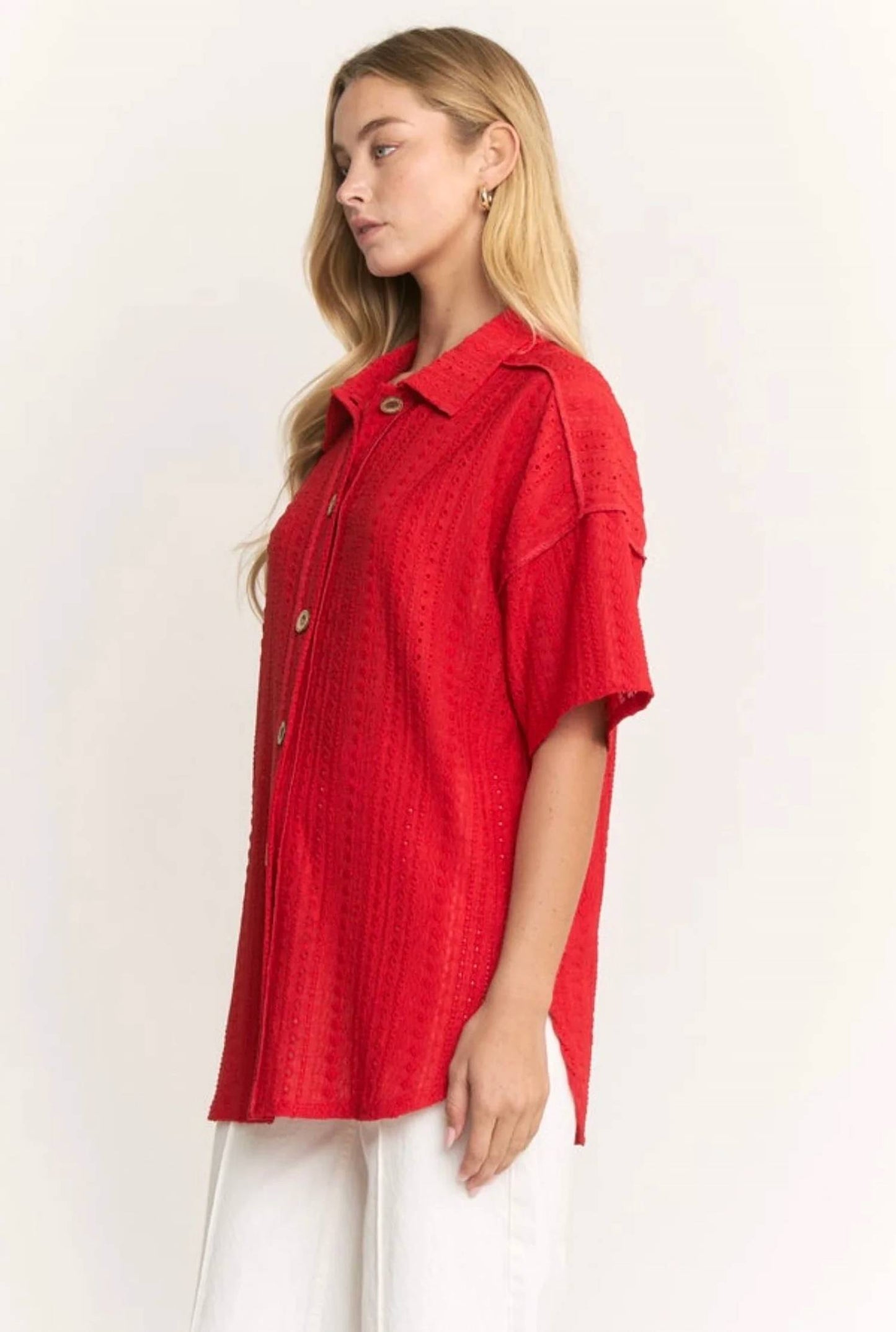 Eyelet Woven Top
