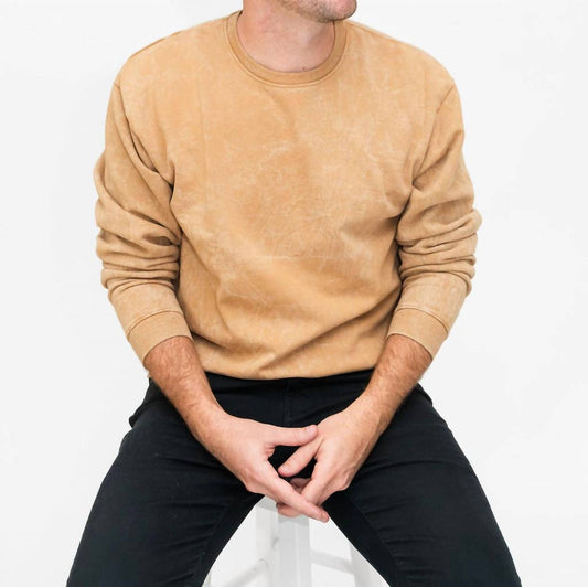 Honey Acidwash Sweatshirt Top