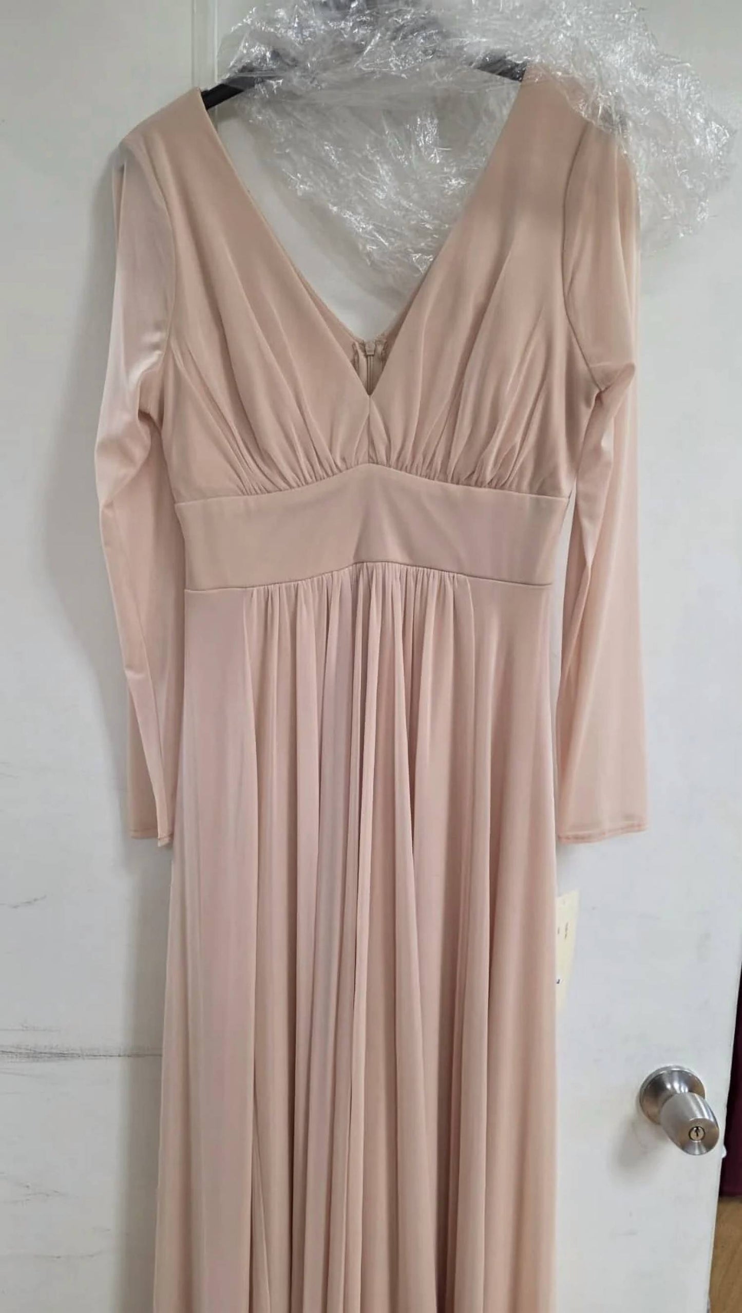 Long Sleeve Sheer Mother Of The Bride Dress