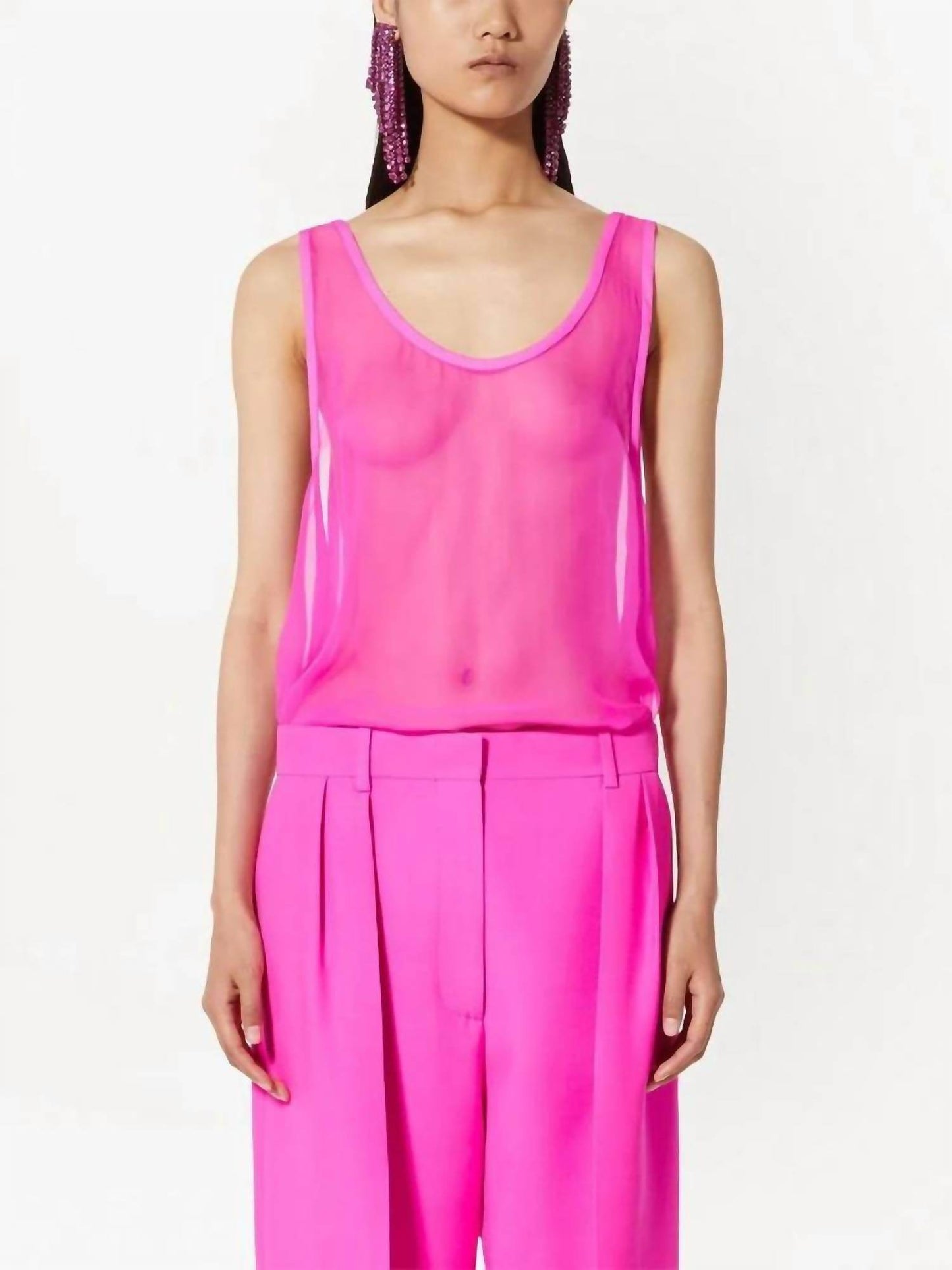 Valentino - Semi-transparent Tank Top - Rack Hunt