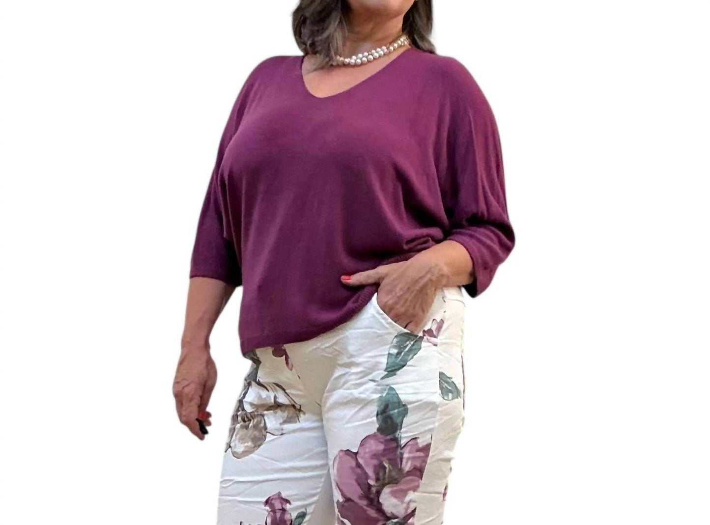 Cocco Bello - Women's Fine Knit Bat Sleeve Sweater - Rack Hunt -