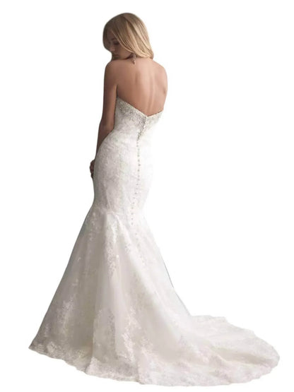 Allure Bridals - Swarovski Crystal Embellished Fit and Flare Gown - Rack Hunt