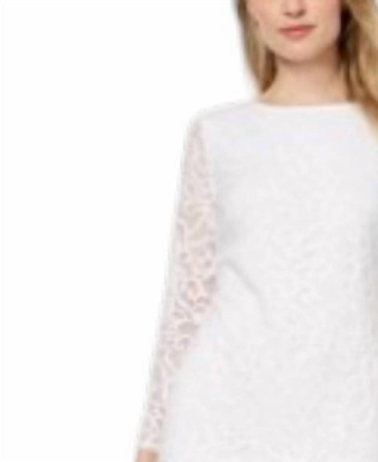 Lace Bell Sleeve Sheath Dress