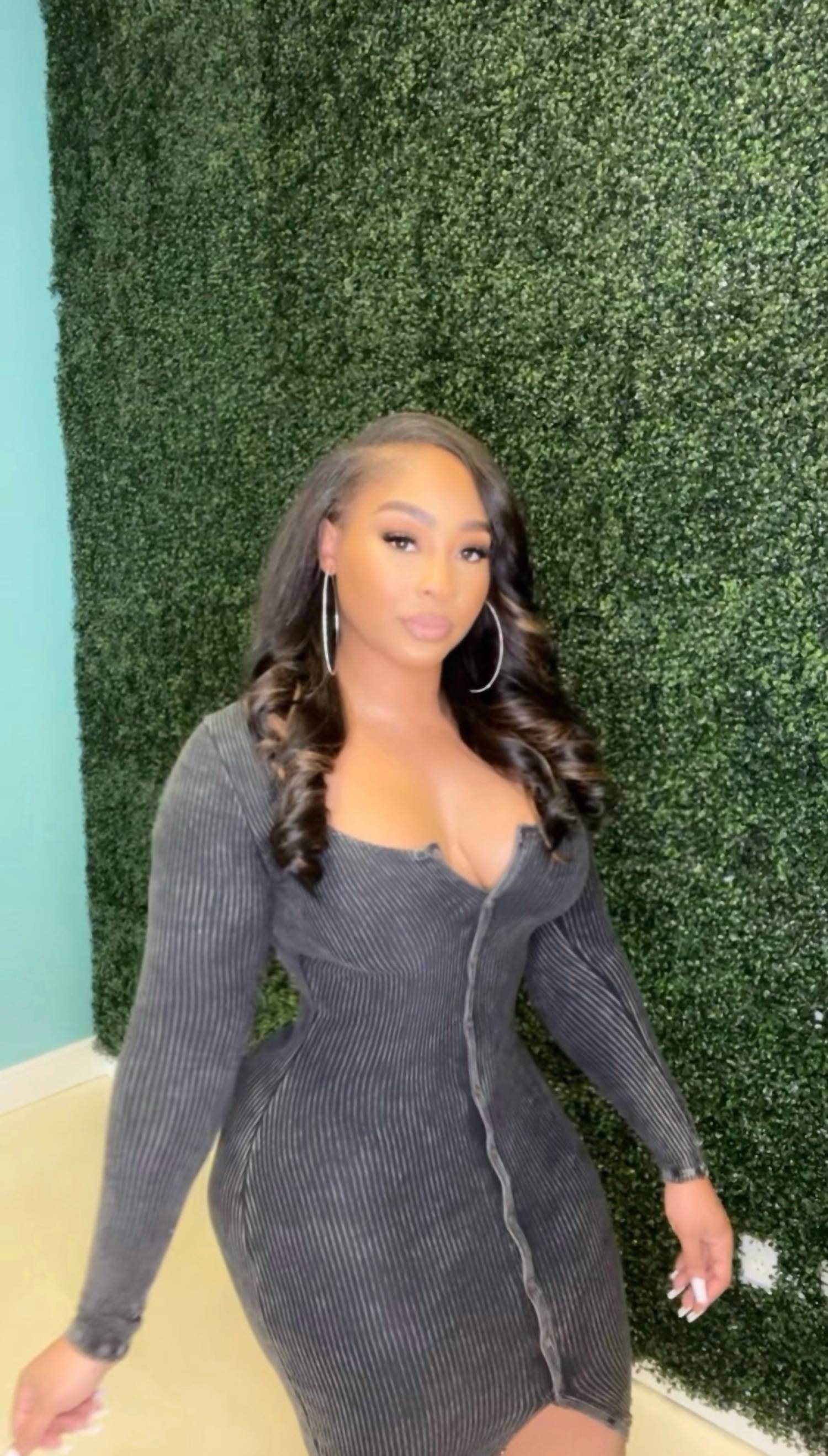 Magnolia Fashion - Back Again Long Sleeve Midi Dress - Rack Hunt -