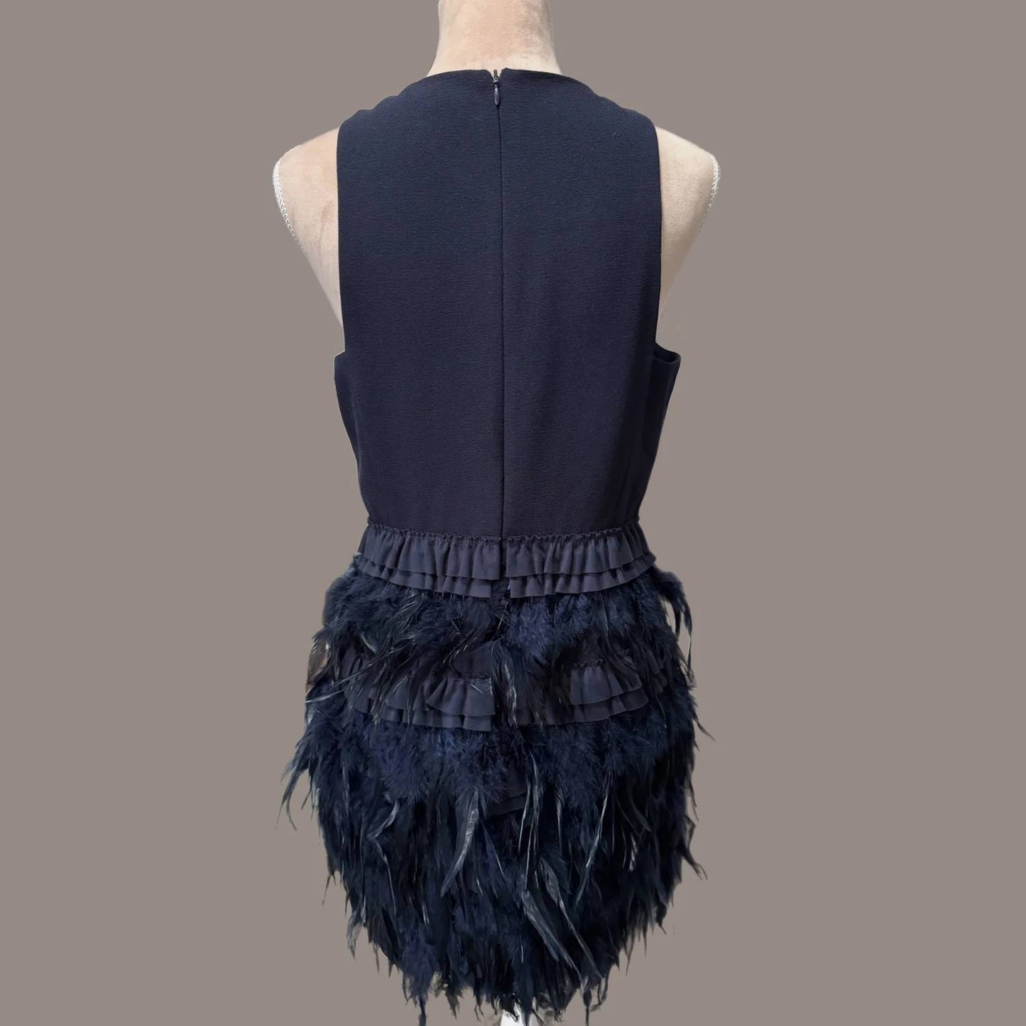 Lucy Cocktail Dress With Genuine Ostrich Feathers